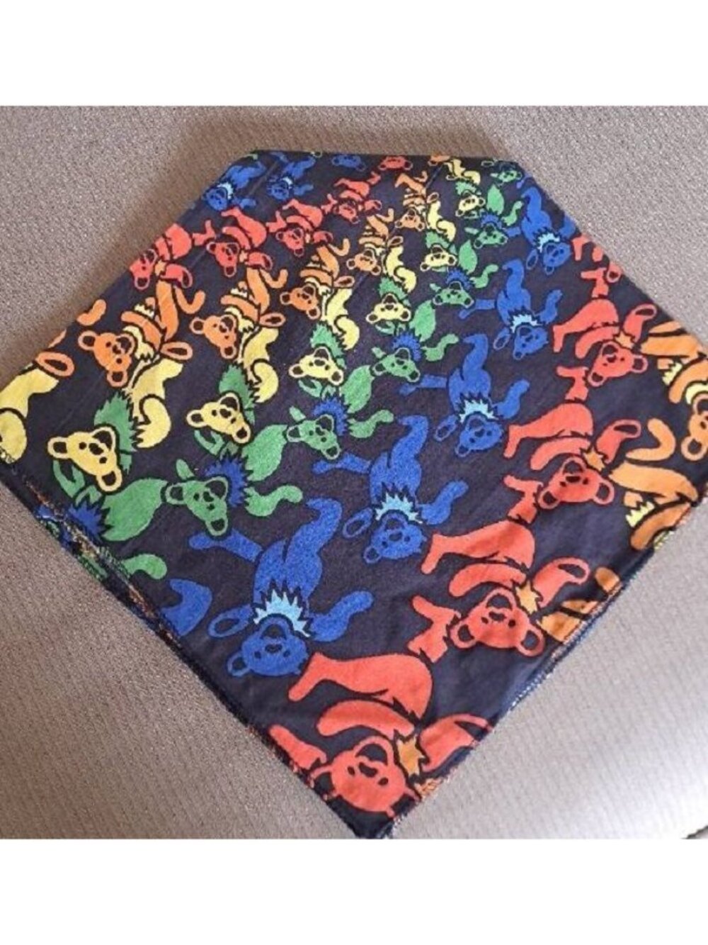 New Dancing Bears Spiral Grateful Dead Bandana Deadhead Headband Mask Bear NWT - Picture 3 of 3